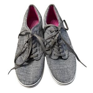 Vans Gray Herringbone Canvas Lace-Up Sneakers Women’s 7.5